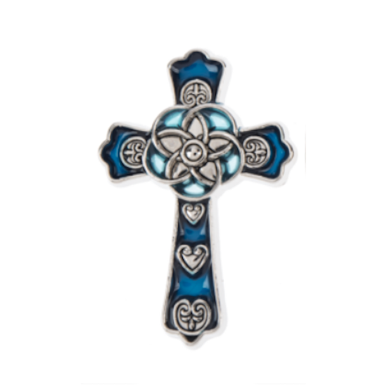 "Stain Glass" Creation Cross Charm with Insert Card-Assorted Colors, each sold separately
