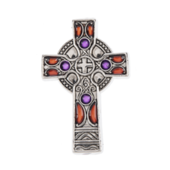 "Stain Glass" Creation Cross Charm with Insert Card-Assorted Colors, each sold separately