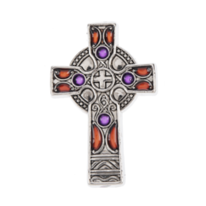 "Stain Glass" Creation Cross Charm with Insert Card-Assorted Colors, each sold separately
