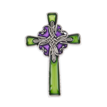 "Stain Glass" Creation Cross Charm with Insert Card-Assorted Colors, each sold separately