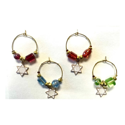 Star of David Wine Charms