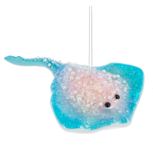 Stingray Ornament, Blue