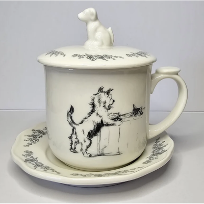 Dog Tea Cup Set with Strainer