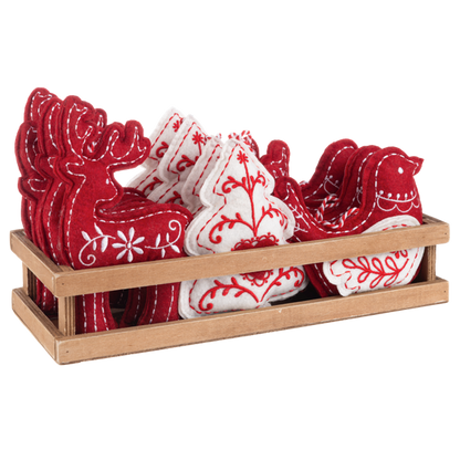 Stuffed Ornaments-Dove, Tree, Deer-Assorted, each sold separately
