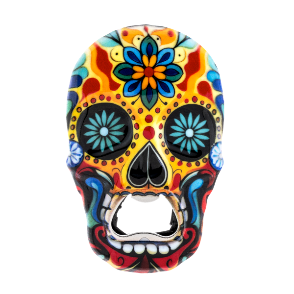Sugar Skull Bottle Opener Magnets-Assorted, each sold separately