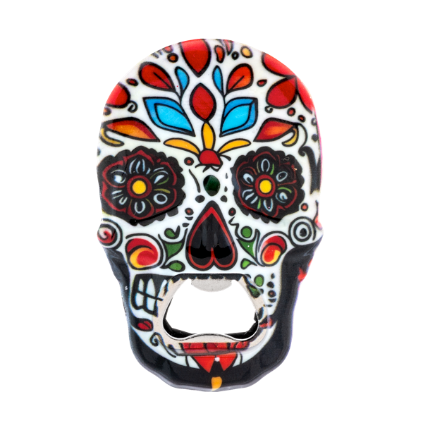Sugar Skull Bottle Opener Magnets-Assorted, each sold separately