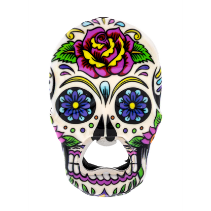 Sugar Skull Bottle Opener Magnets-Assorted, each sold separately