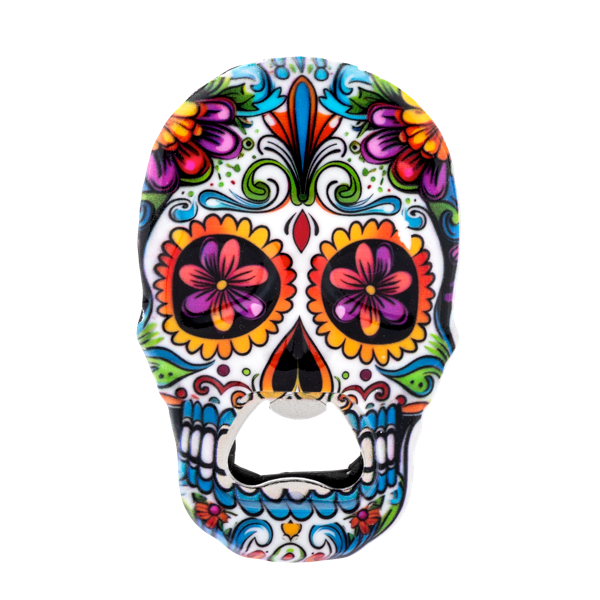 Sugar Skull Bottle Opener Magnets-Assorted, each sold separately