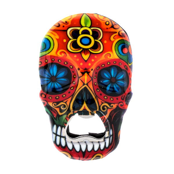 Sugar Skull Bottle Opener Magnets-Assorted, each sold separately