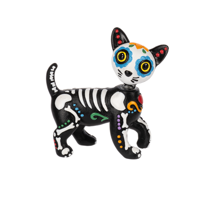 Sugar Skull Cat Figurine-Assorted, each sold separately