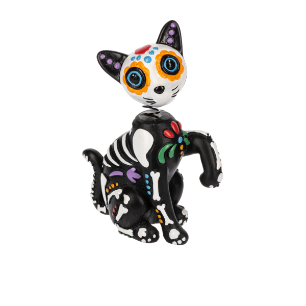 Sugar Skull Cat Figurine-Assorted, each sold separately