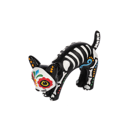 Sugar Skull Cat Figurine-Assorted, each sold separately