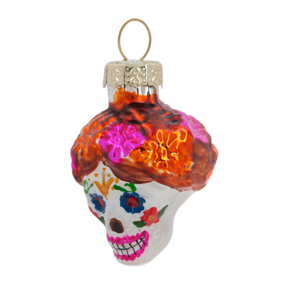Sugar Skull Slanted Glass Tree with Ornaments-Assorted Styles, sold separately