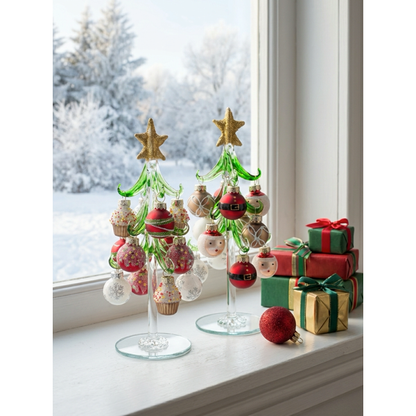 Sweet Treat Glass Christmas Tree w/Ornaments-Assorted, each sold separately
