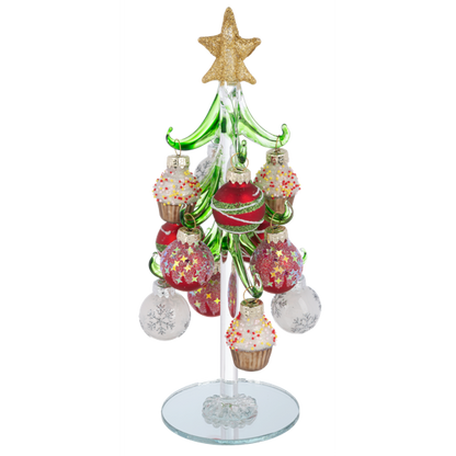 Sweet Treat Glass Christmas Tree w/Ornaments-Assorted, each sold separately