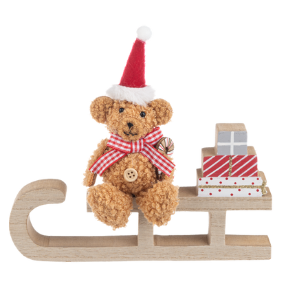 Teddy Bear Festive Figurine-Assorted, each sold separately
