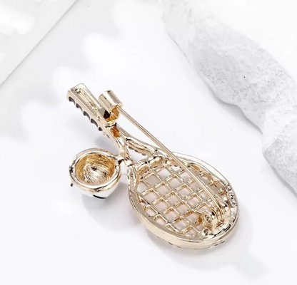 Tennis Rhinestone Brooch