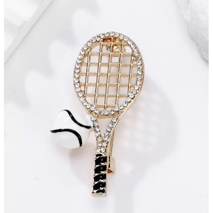 Tennis Rhinestone Brooch