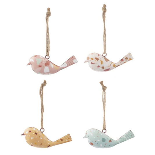 Terrazzo Bird Ornament-Assorted Colors, sold seperately