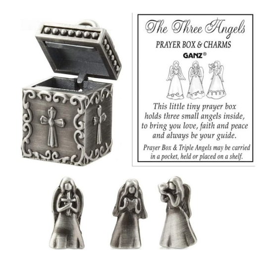 The Three Angels Prayer Box and Charms with Card