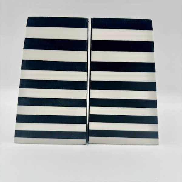 Towne Stripe Bookends-Pair