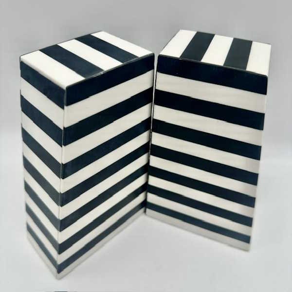 Towne Stripe Bookends-Pair
