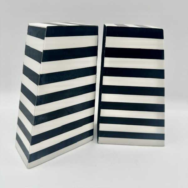 Towne Stripe Bookends-Pair