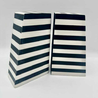 Towne Stripe Bookends-Pair