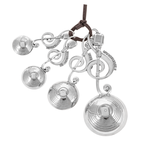 Treble Clef w/Mic Measuring Spoons-Set of 4