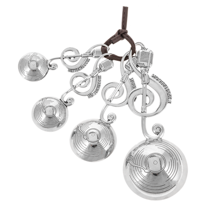 Treble Clef w/Mic Measuring Spoons-Set of 4