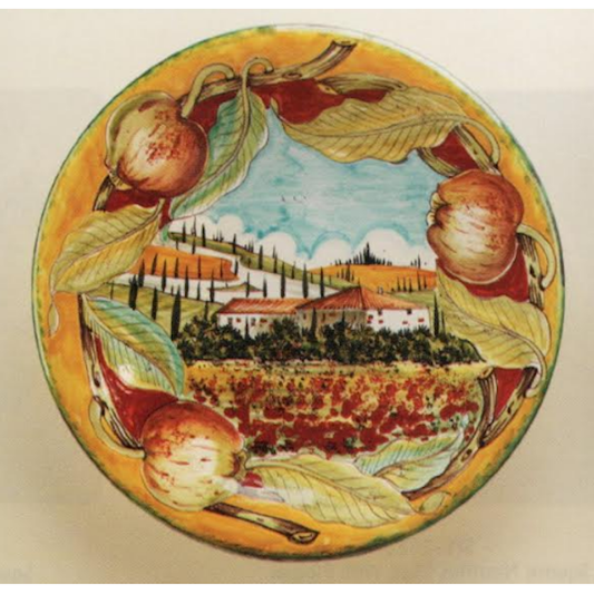 Vietri-Tuscany Wall Plate w/Apples