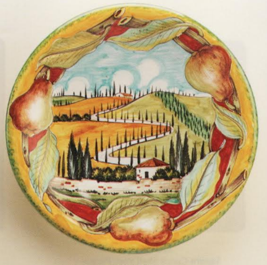 Vietri-Tuscany Wall Plate w/Pears