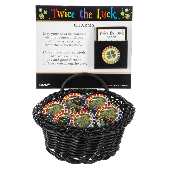 Twice the Luck Charm, sentiment card included