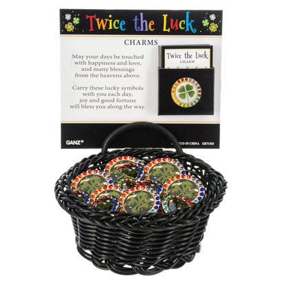 Twice the Luck Charm, sentiment card included