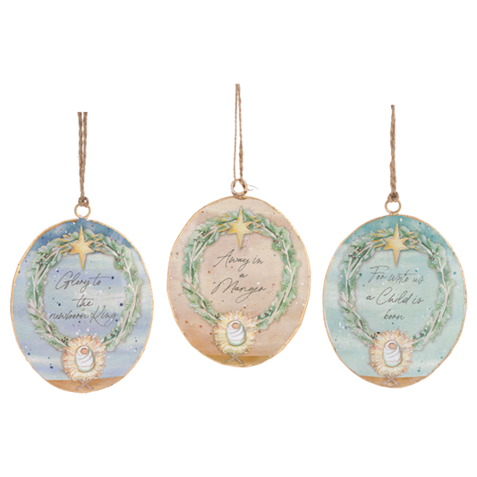 Watercolor Angel Disk Ornaments-Assorted, each sold separately
