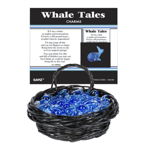 Whale Tales Glass Charm with Insert Card