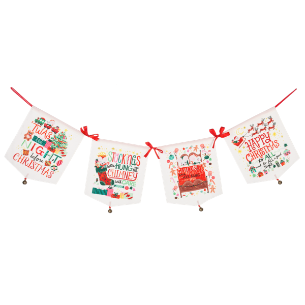 Whimsy Holiday Message Pennant Garland