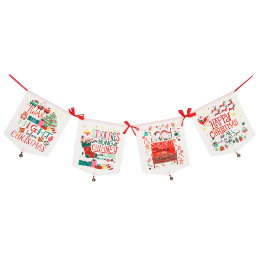 Whimsy Holiday Message Pennant Garland