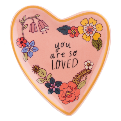 Wildflower Heart Trinket Dish-Assorted, each sold seperately