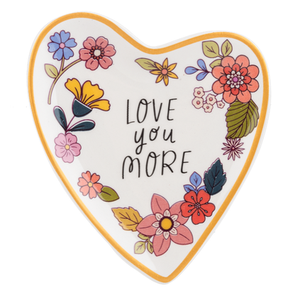 Wildflower Heart Trinket Dish-Assorted, each sold seperately