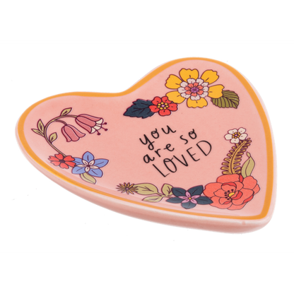 Wildflower Heart Trinket Dish-Assorted, each sold seperately