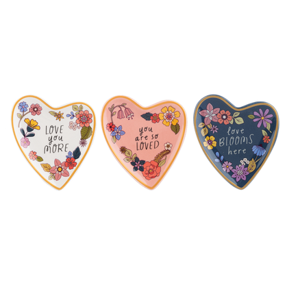 Wildflower Heart Trinket Dish-Assorted, each sold seperately