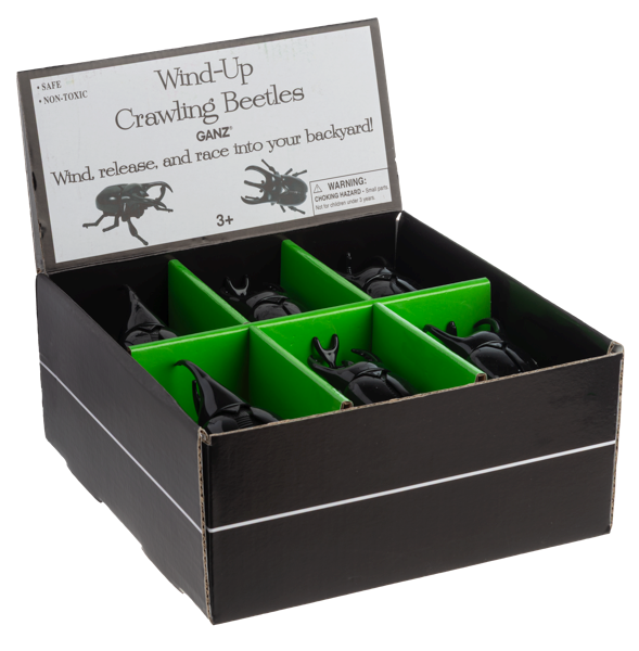 Wind-Up Crawling Beetles-Assorted, each sold separately
