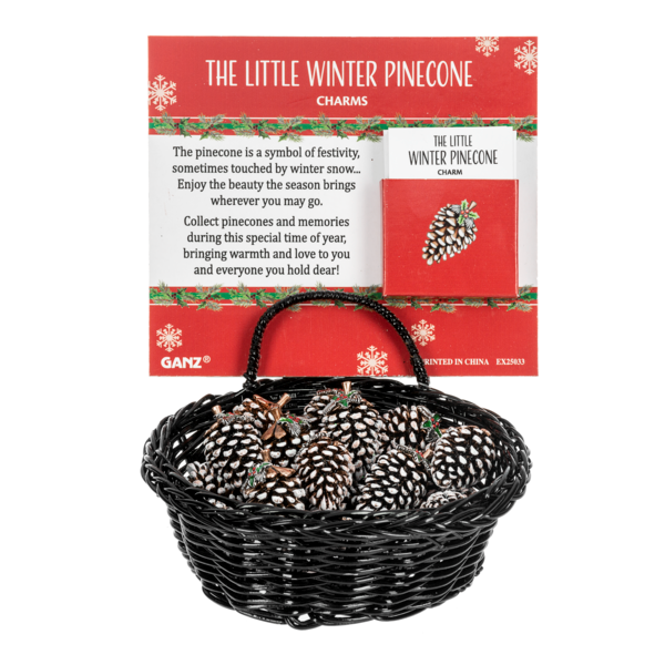 The Little Winter Pinecone Charm with Card