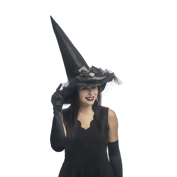 Fancy Witch Hat-Black