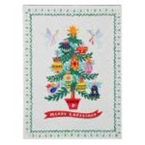 Merry Christmas, Christmas Tree Printed Wood Art Block