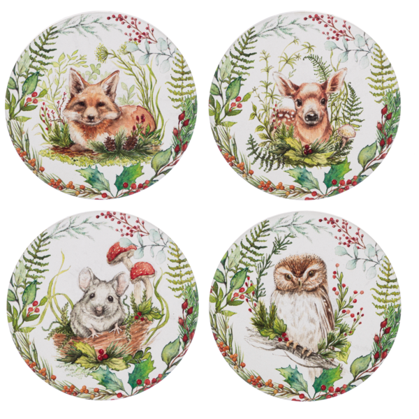 Woodland Animal Coaster Set