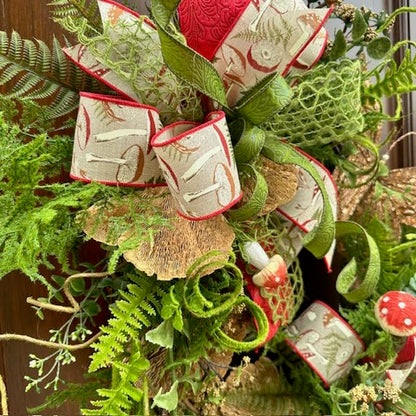 Woodland Mushroom Wreath-Handmade