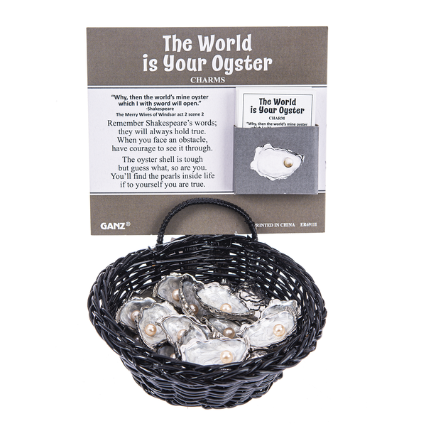 The World is your Oyster Charm, with Insert Card