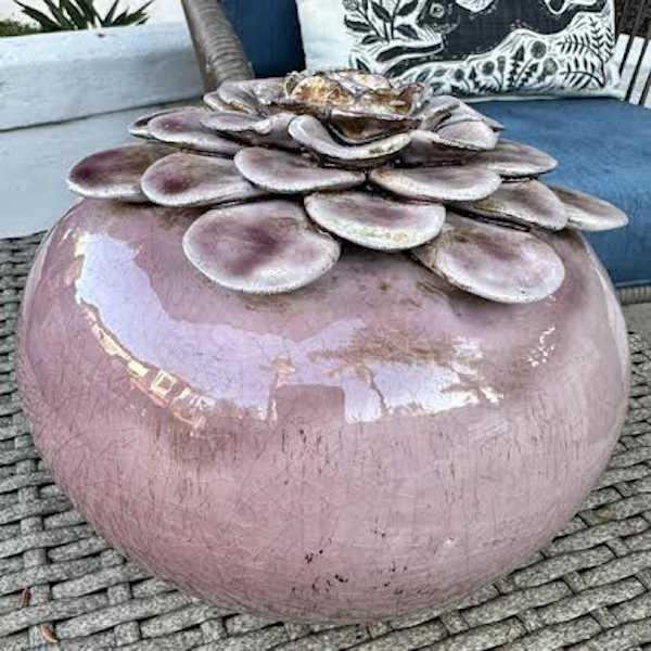 Ciinter II Gloss Blush Ceramic Vase